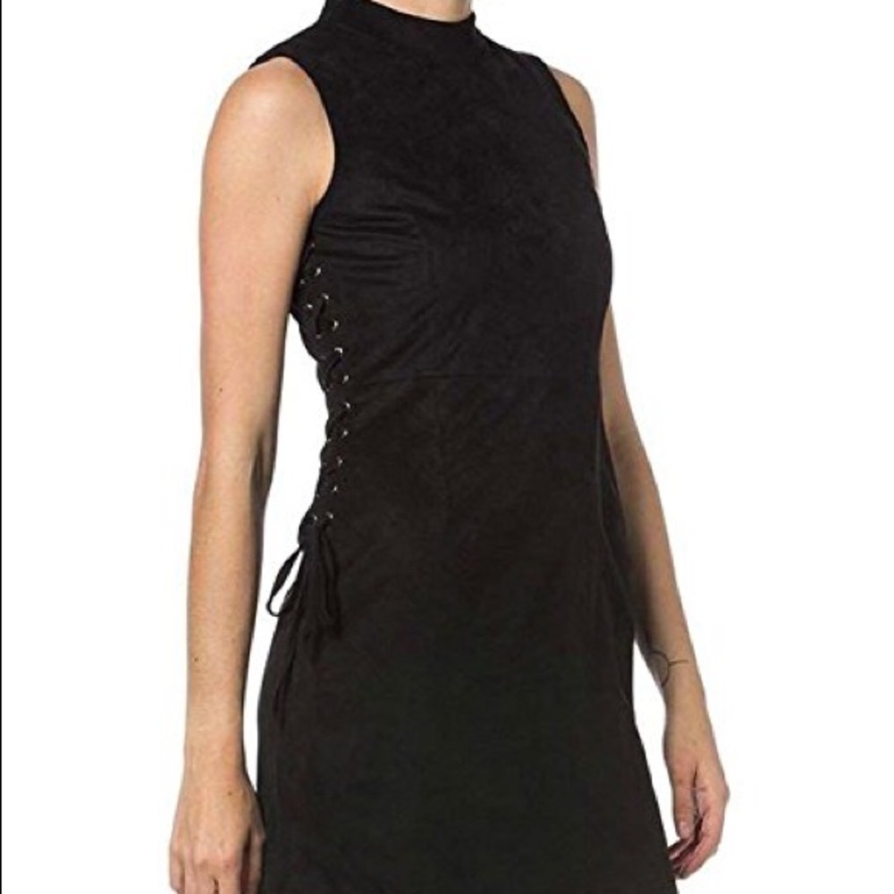 Black Suede Miss Me Dress